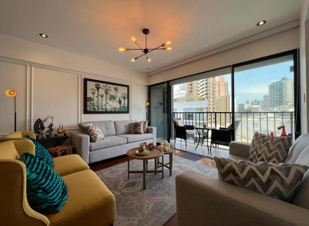 Exclusivo Y Moderno Depa En Miraflores Vista Al Mar Y A La Ciudad Amoblado Apartments Λίμα Εξωτερικό φωτογραφία